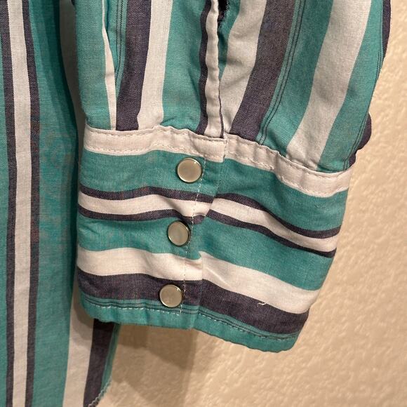 Vintage Wrangler Western Shirts Men's Pearl Snap Long Sleeve‎ Shirt 2XL - Picture 5 of 11